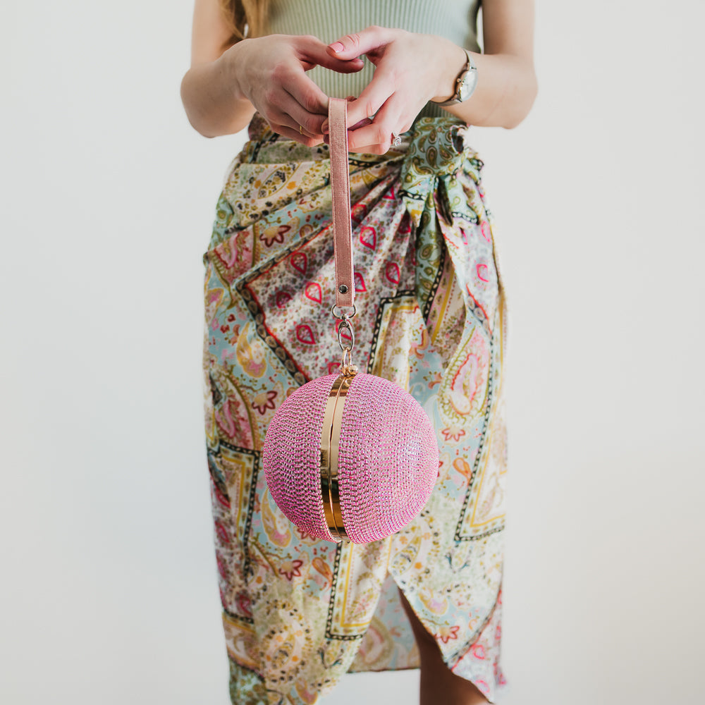 julie-julsen-disco-bag-handtasche-pink-kugel-clutch-mit-zirkonia image 7