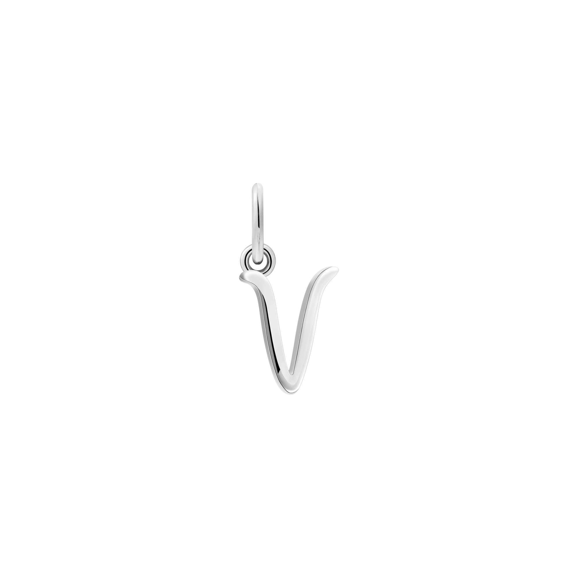 xenox-letter-italic-charm-v-925-sterlingsilber-rhodiniert image 1