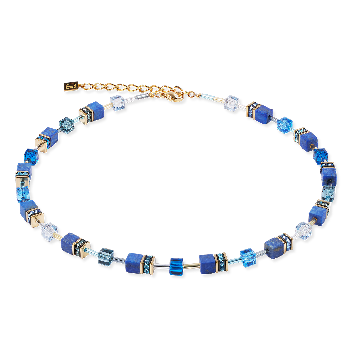 coeur-de-lion-geocube-iconic-precious-halskette-blau image 1