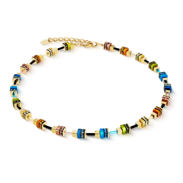 coeur-de-lion-geocube-halskette-autumn-glow-cube-multicolor-gold image 1