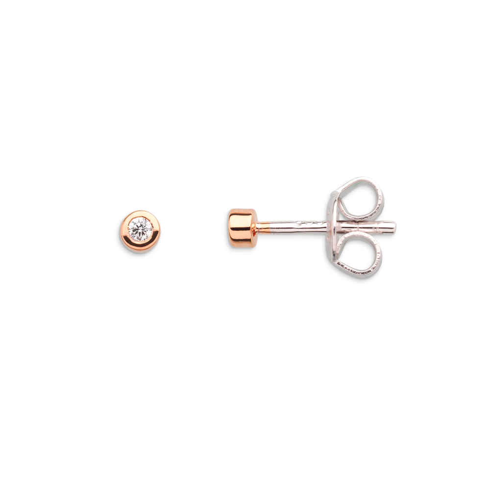 xenox-zarge-ohrstecker-925-sterlingsilber-ros-vergoldet-mit-zirkonia image 1