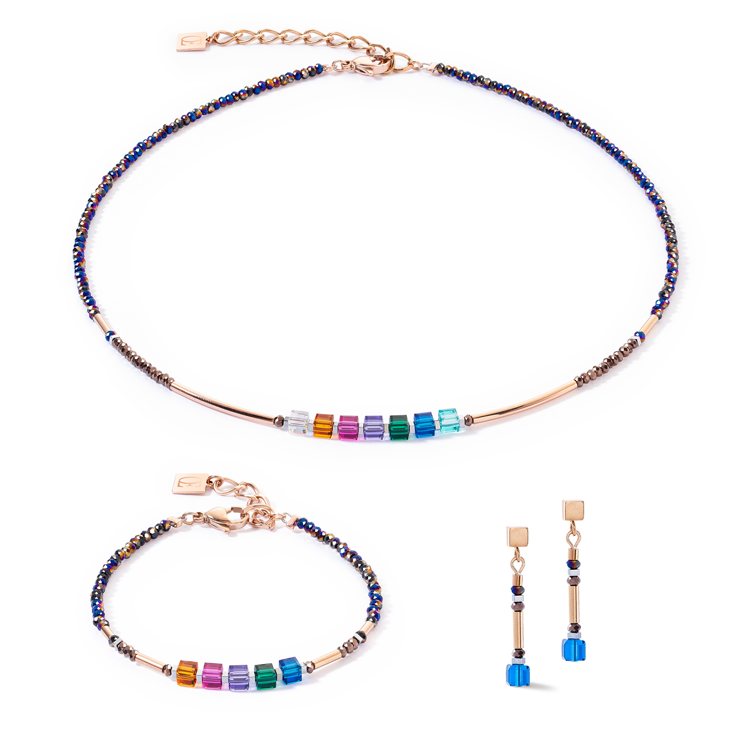 coeur-de-lion-cube-story-minimalistic-sparkling-ohrringe-multicolour-autumn image 3