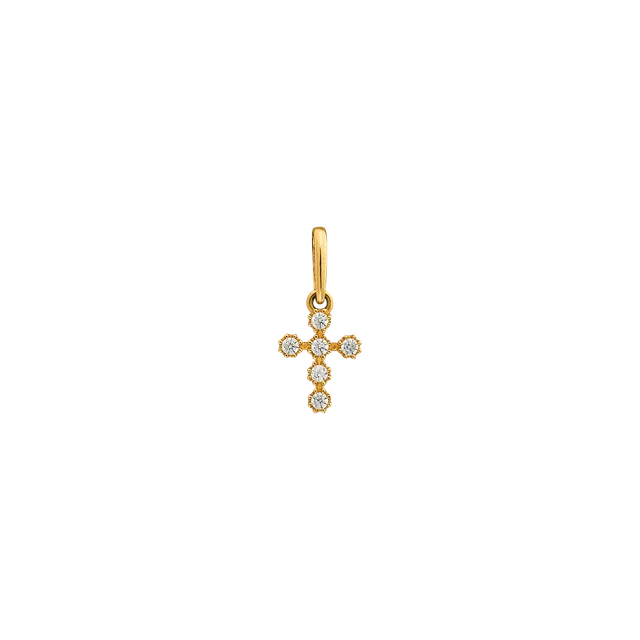 xenox-fine-kreuz-spark-anh-nger-585-gelbgold-xg14k0245g image 1