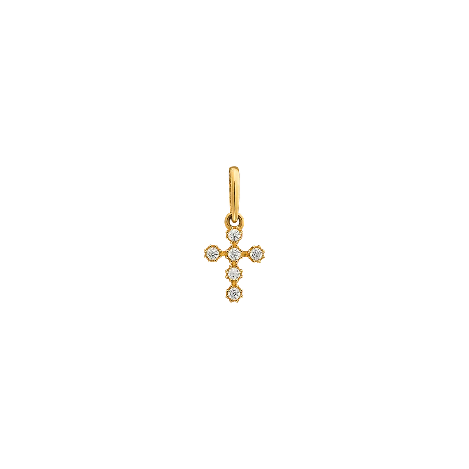 xenox-fine-kreuz-spark-anh-nger-585-gelbgold-xg14k0245g image 1