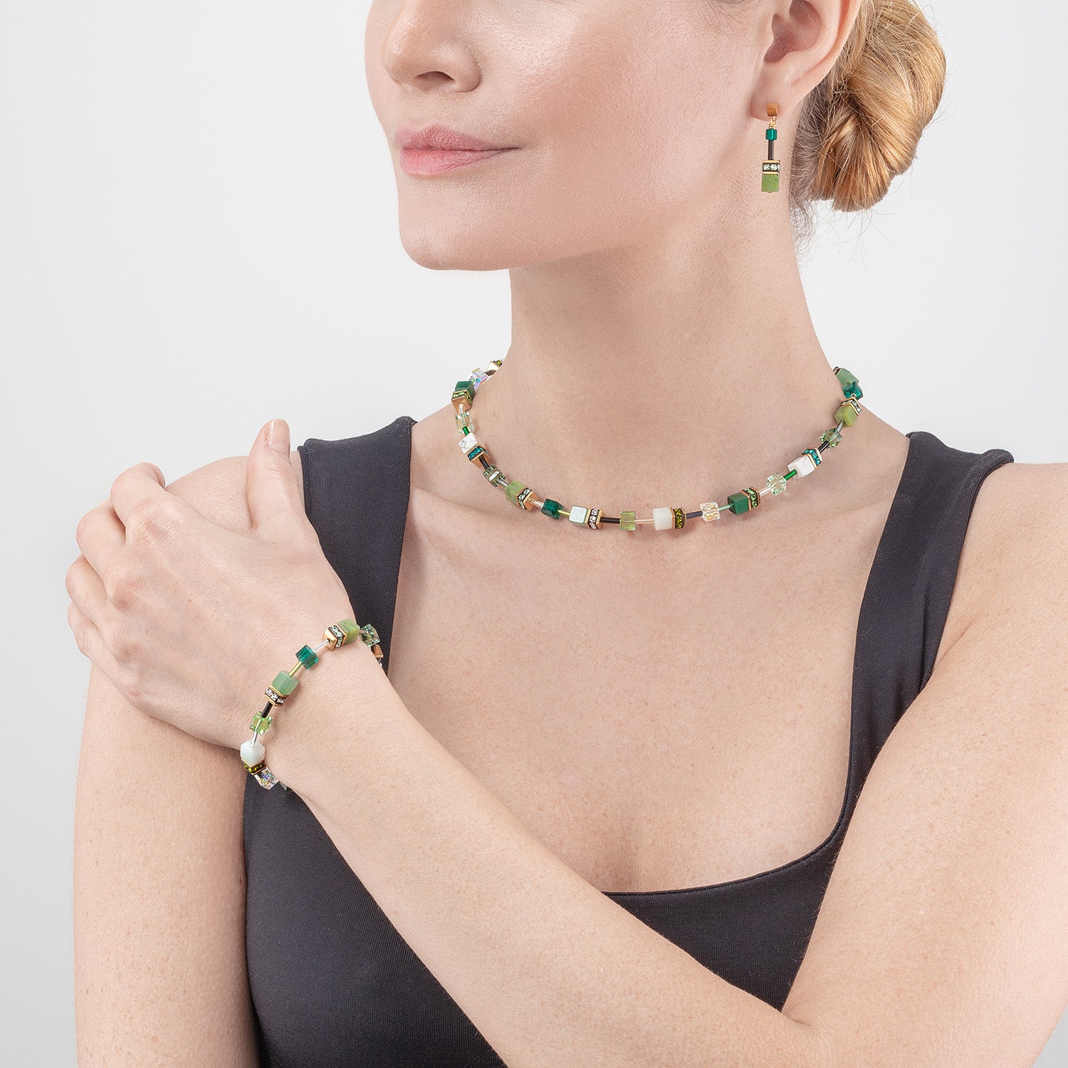 coeur-de-lion-geocube-iconic-precious-armband-gr-n-mit-aventurin image 4