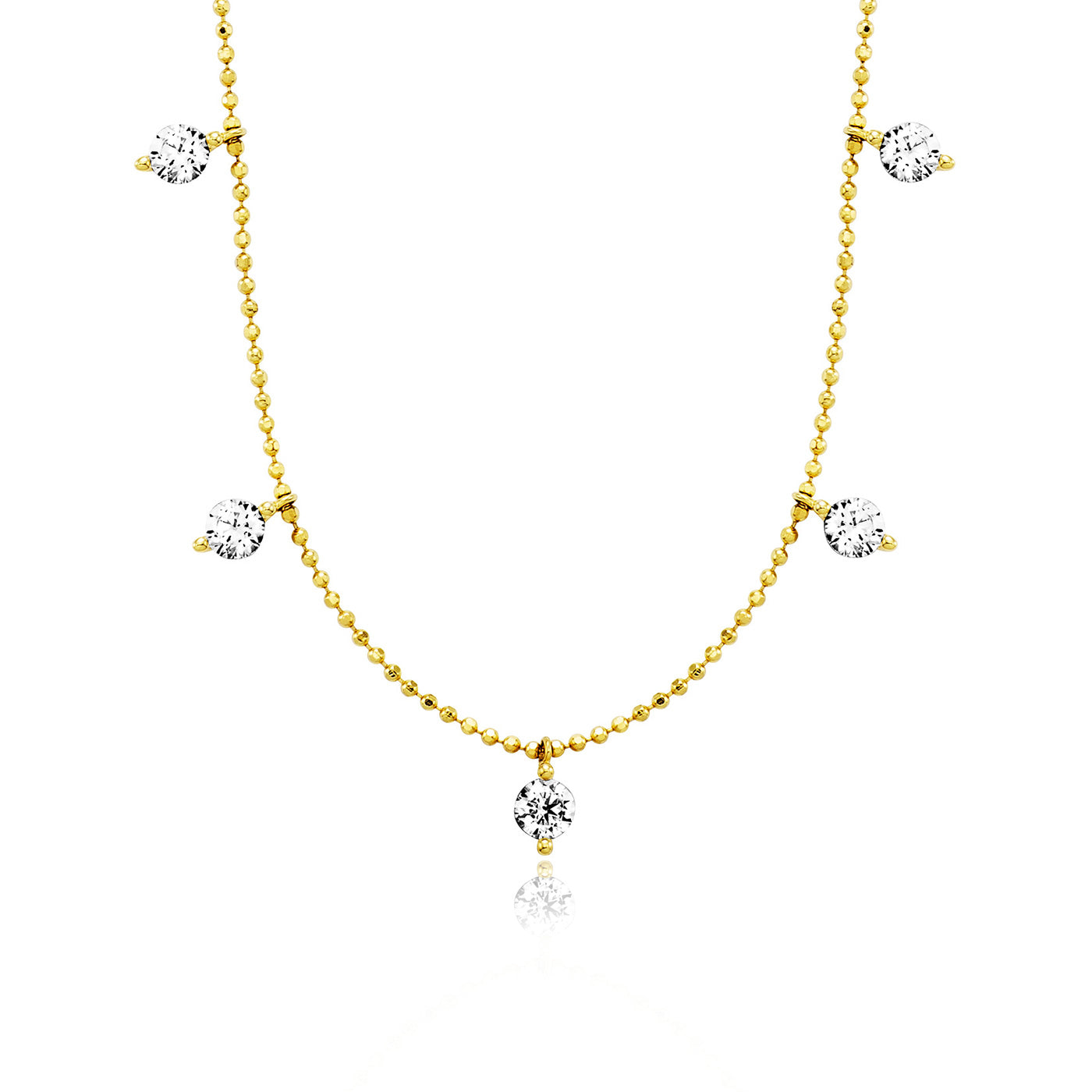 julie-julsen-hanging-crystal-kette-vergoldet-mit-7-zirkonia image 1