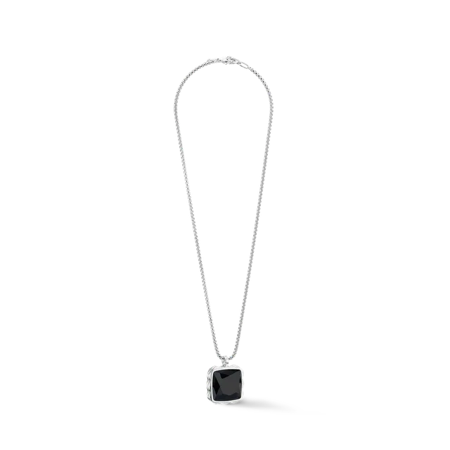 coeur-de-lion-halskette-amulett-spikes-square-onyx-silber-schwarz-2-8-cm image 1