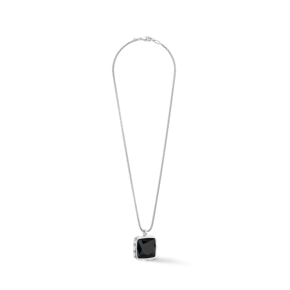 coeur-de-lion-halskette-amulett-spikes-square-onyx-silber-schwarz-2-8-cm image 1