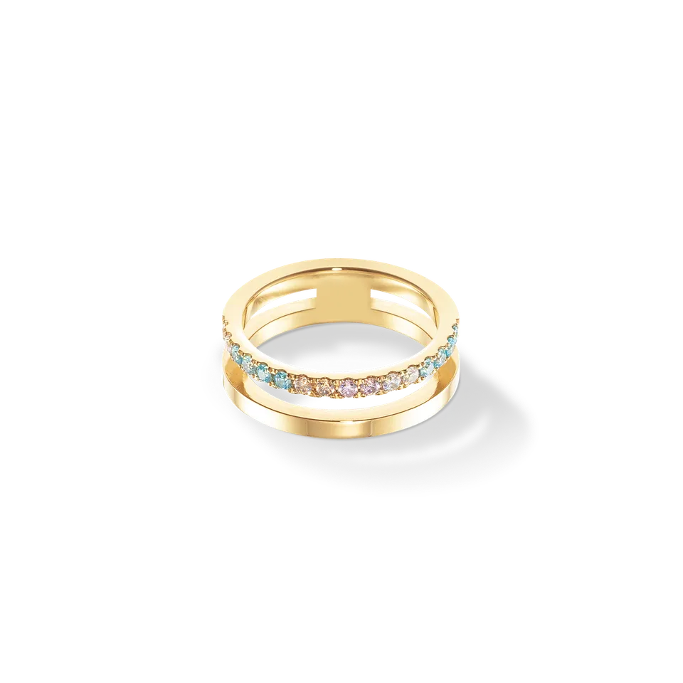 coeur-de-lion-ring-eternal-unity-gold-multicolor-pastell image 1