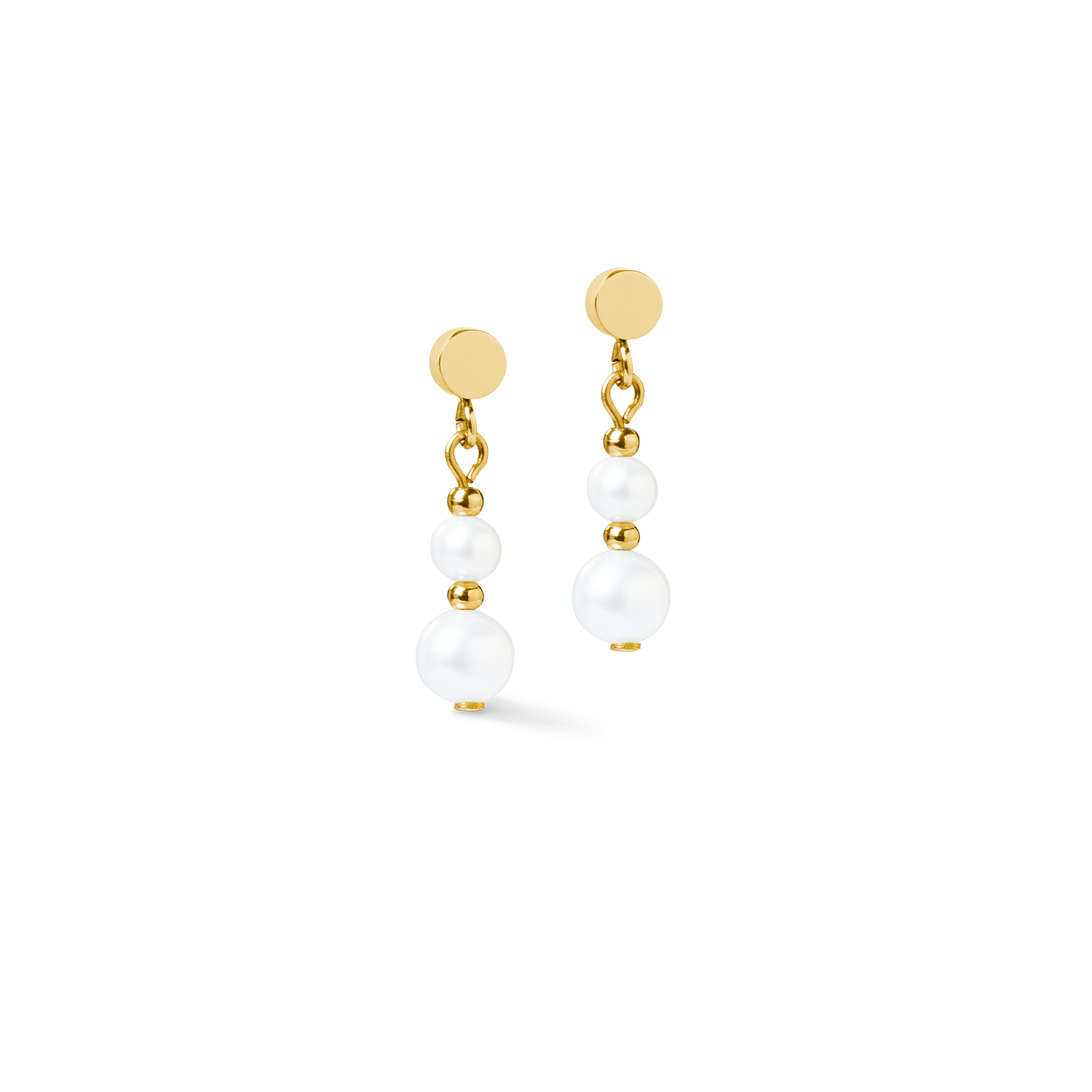 coeur-de-lion-ohrringe-pearl-spikes-drop-gold-wei image 1