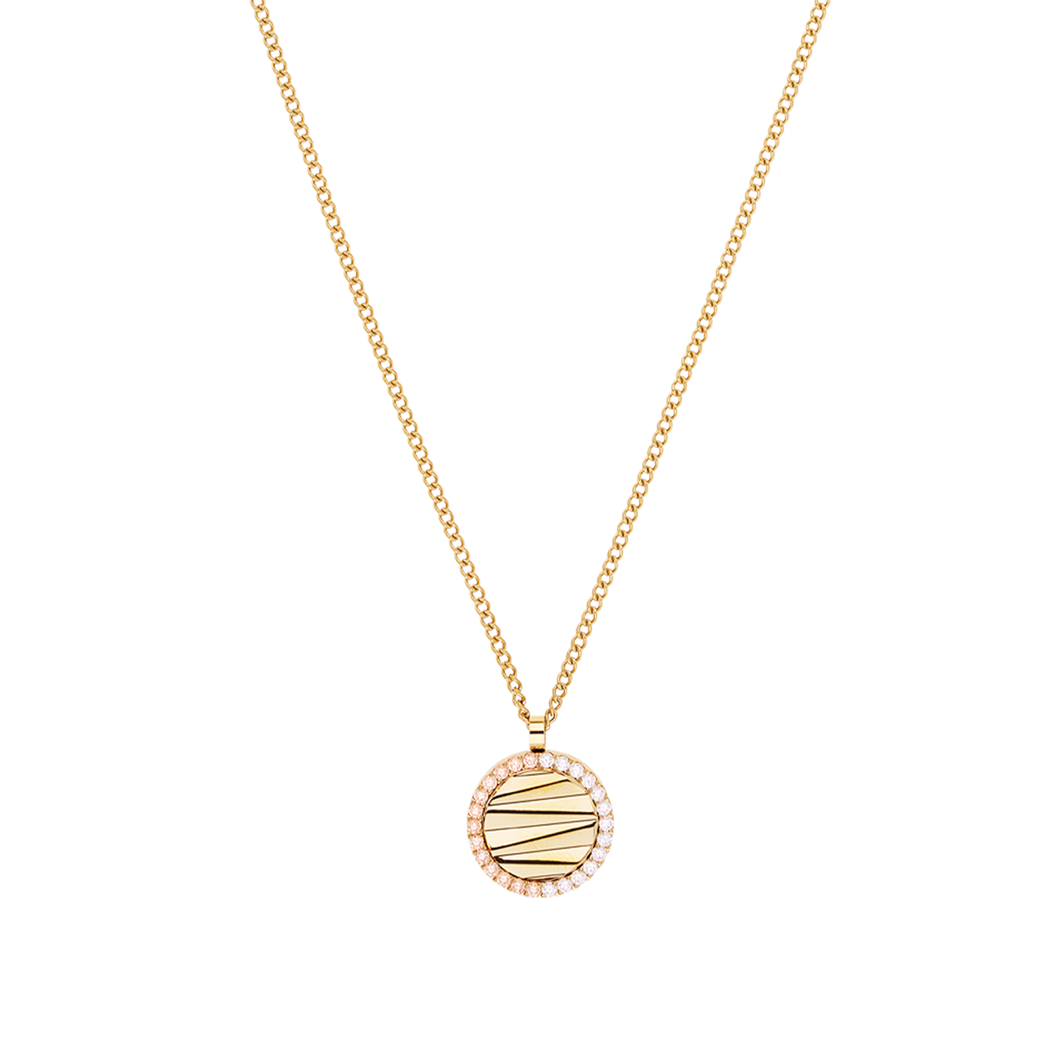 coeur-de-lion-halskette-amulett-mini-waves-gold-beige image 2