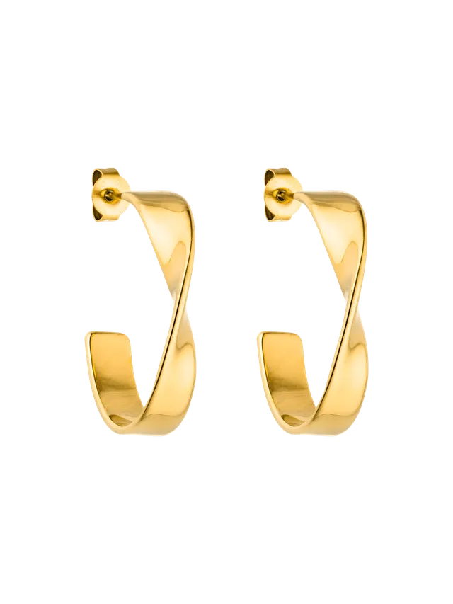 purelei-flow-ohrringe-water-flow-creolen-25-5-mm-gold image 1