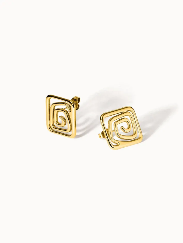 purelei-motions-ohrringe-quadratische-ohrstecker-mit-spiraldesign-18x17-mm image 1