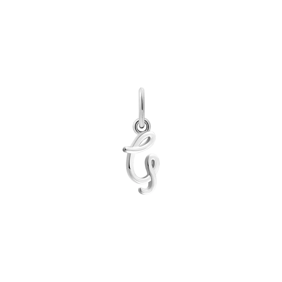 xenox-g-letter-italic-charm-925-sterlingsilber-rhodiniert image 1