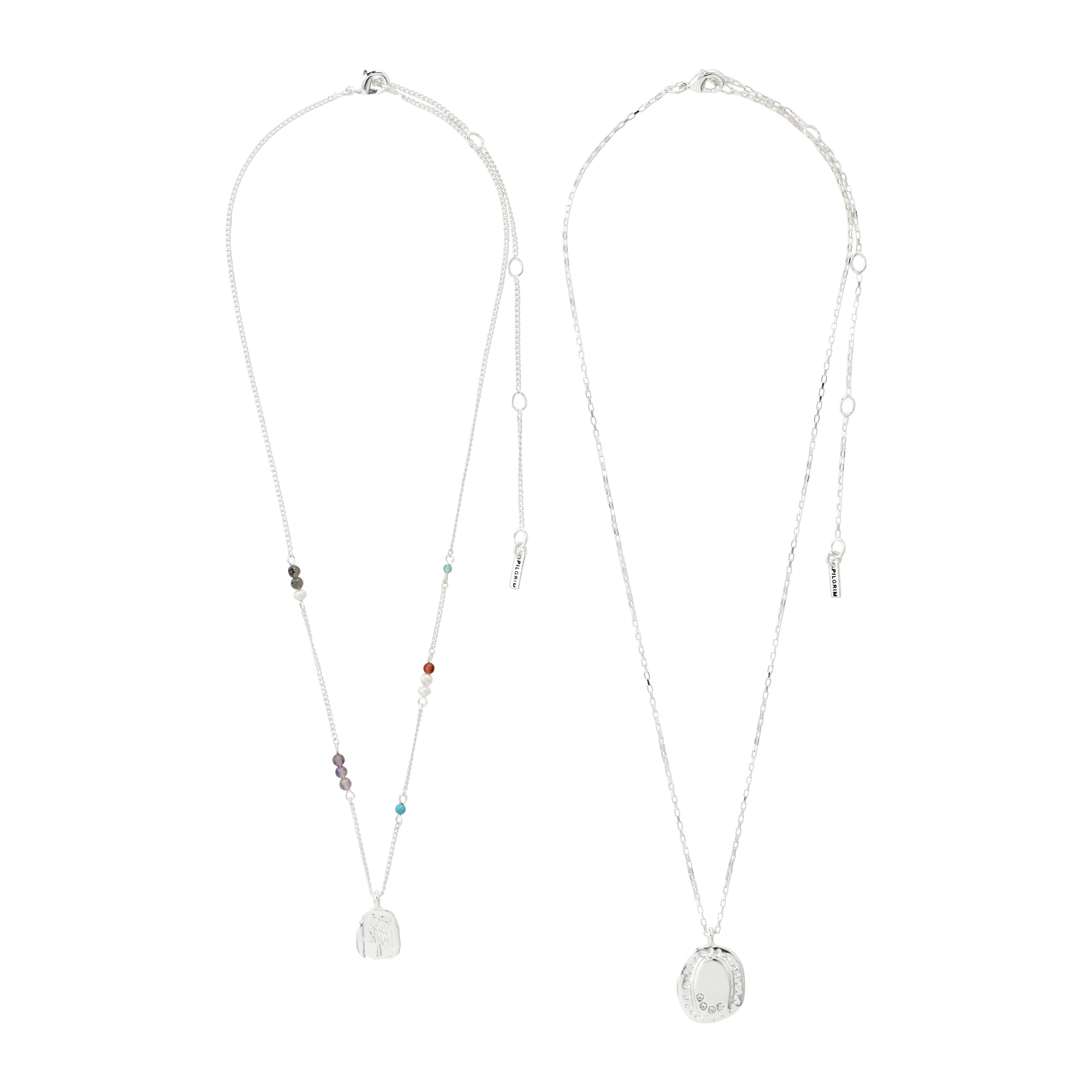 pilgrim-here-2-in-1-ketten-set-versilbert-mit-perle-und-kristall image 5