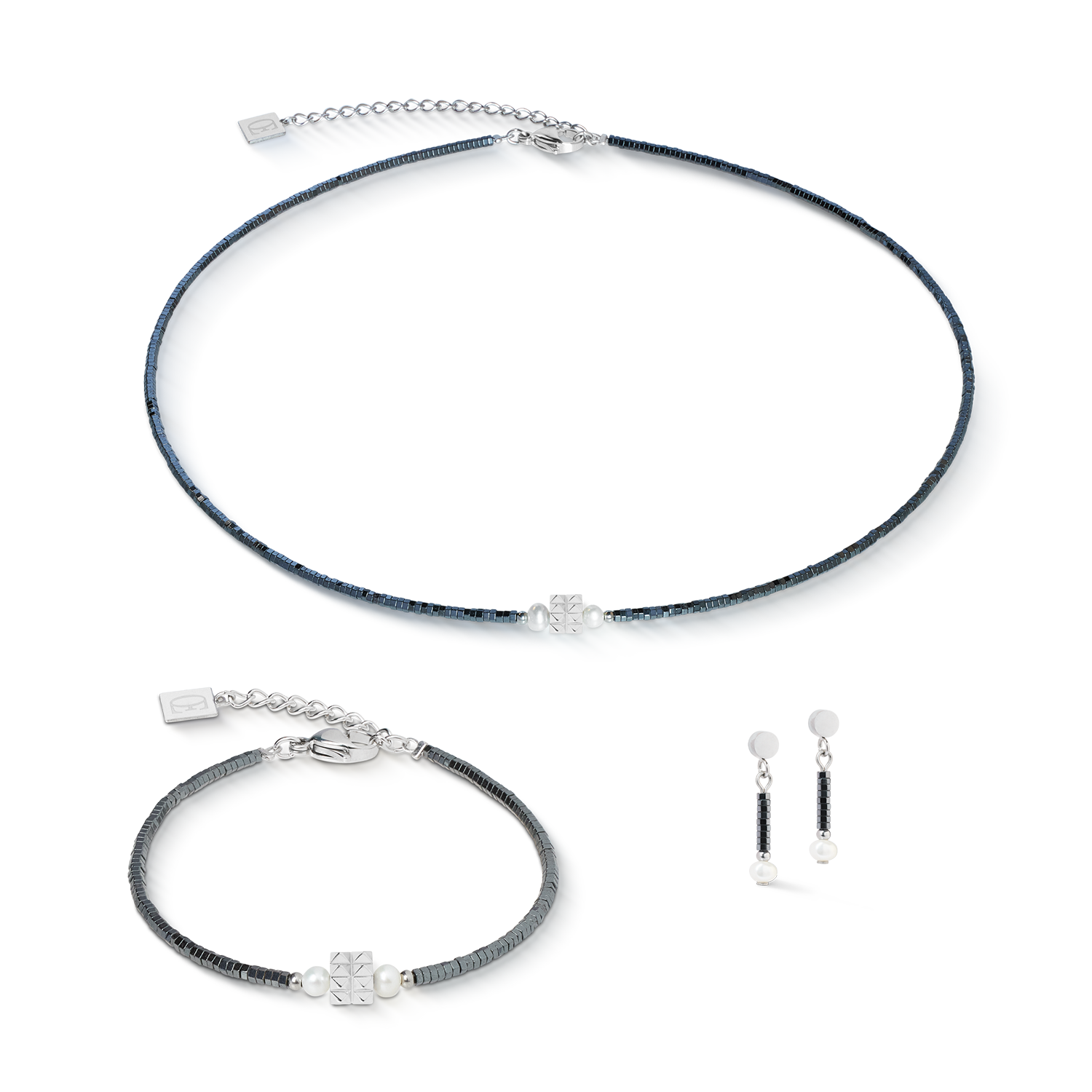 coeur-de-lion-edge-grace-ohrringe-anthrazit-silber image 3