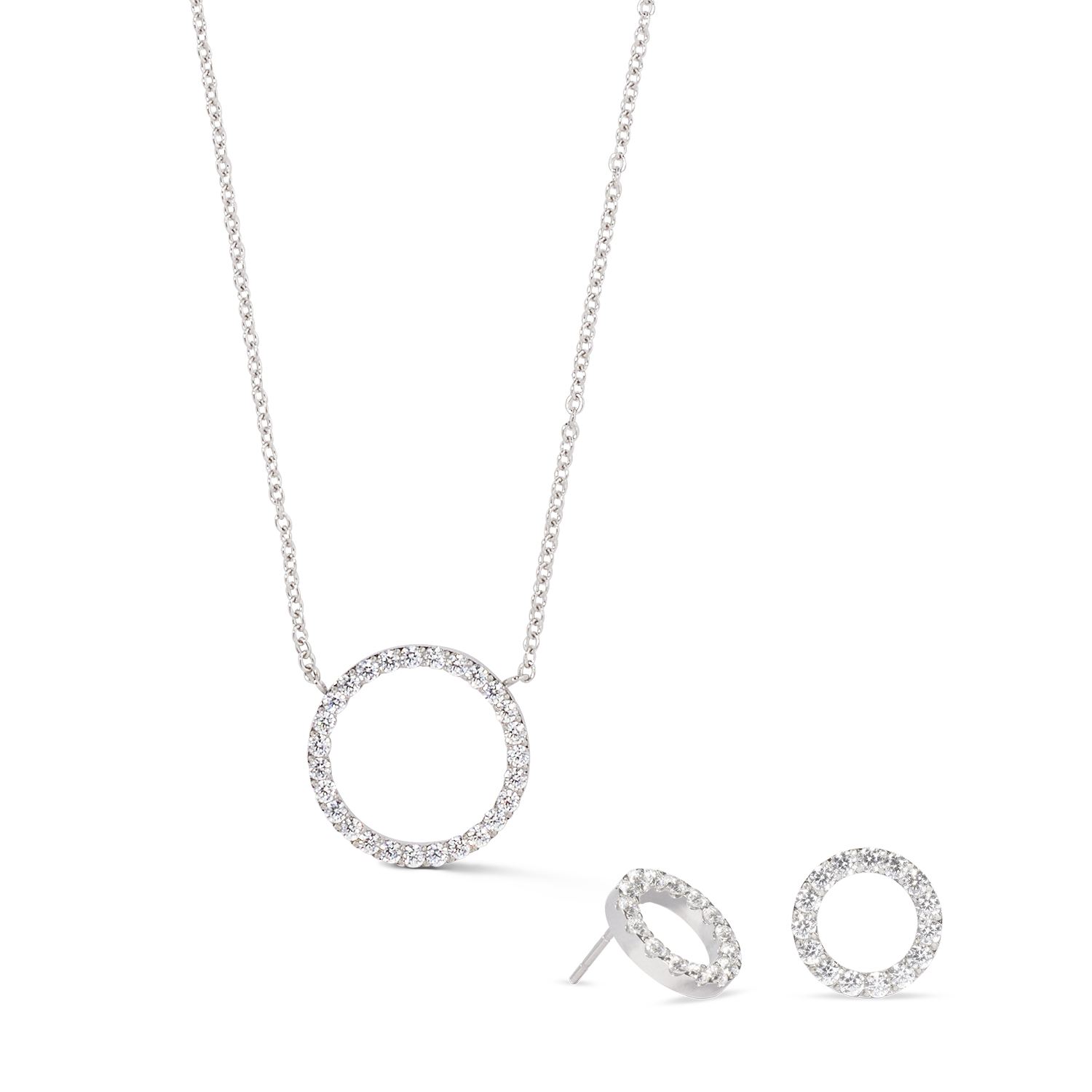 coeur-de-lion-sparkling-circle-halskette-silber-kristall image 3