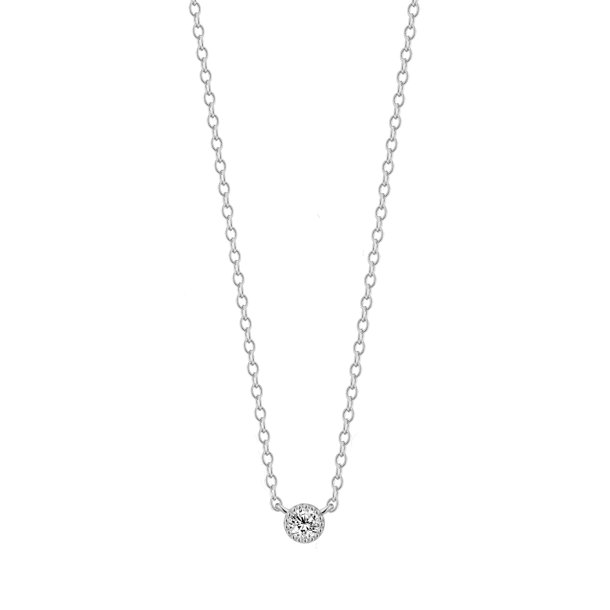 xenox-pure-essentials-halskette-925-sterlingsilber-rhodiniert-zirkonia-solit-r image 1