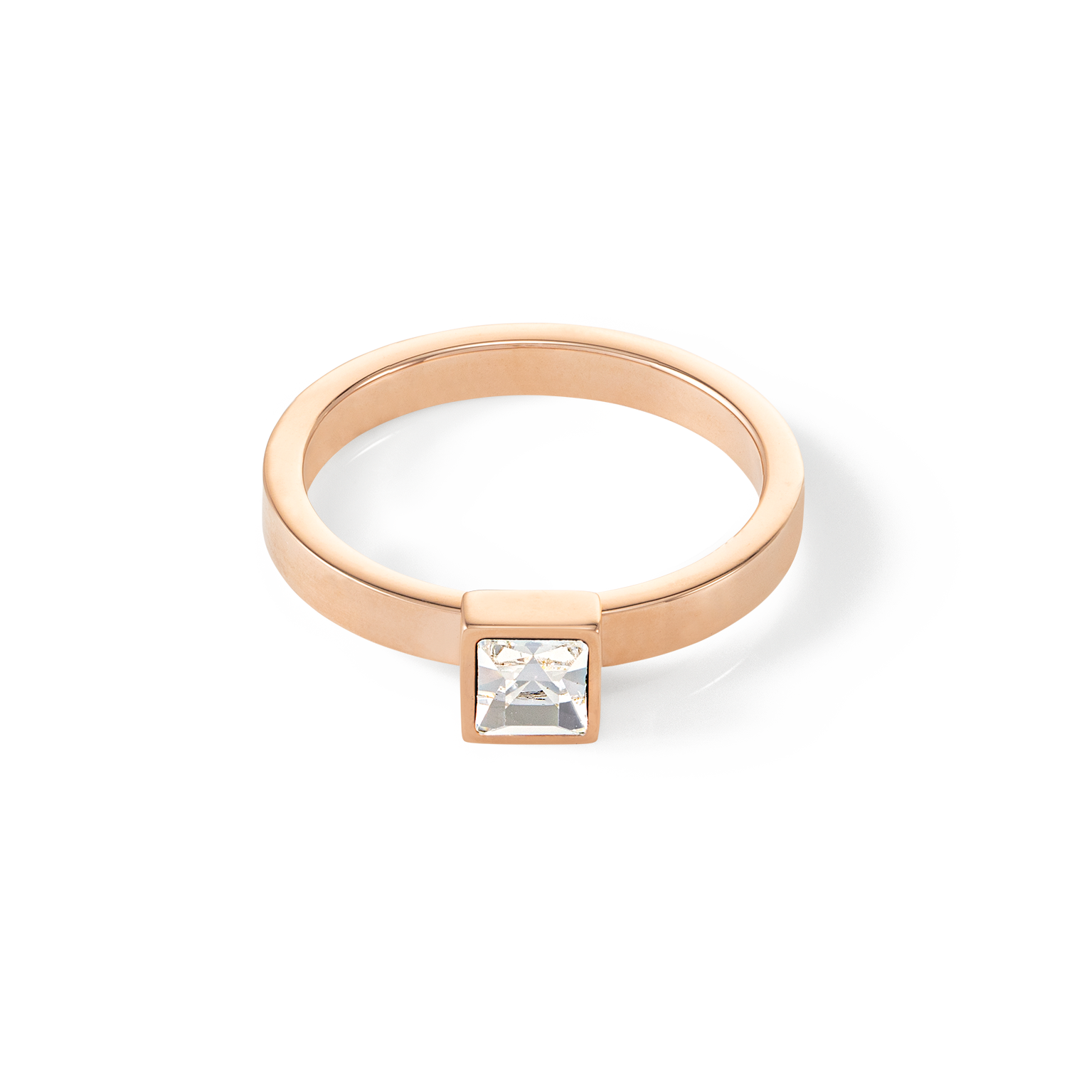 coeur-de-lion-brilliant-square-small-ring-ros-gold-kristall image 2