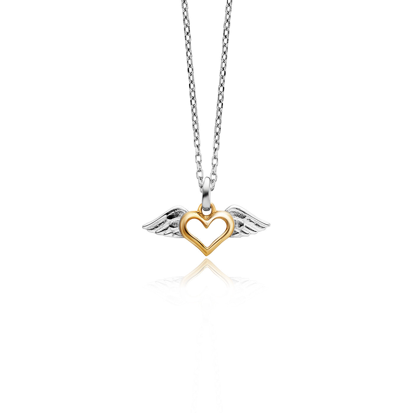 julie-julsen-kette-mit-anh-nger-heartwing-bicolor-silber-925 image 1