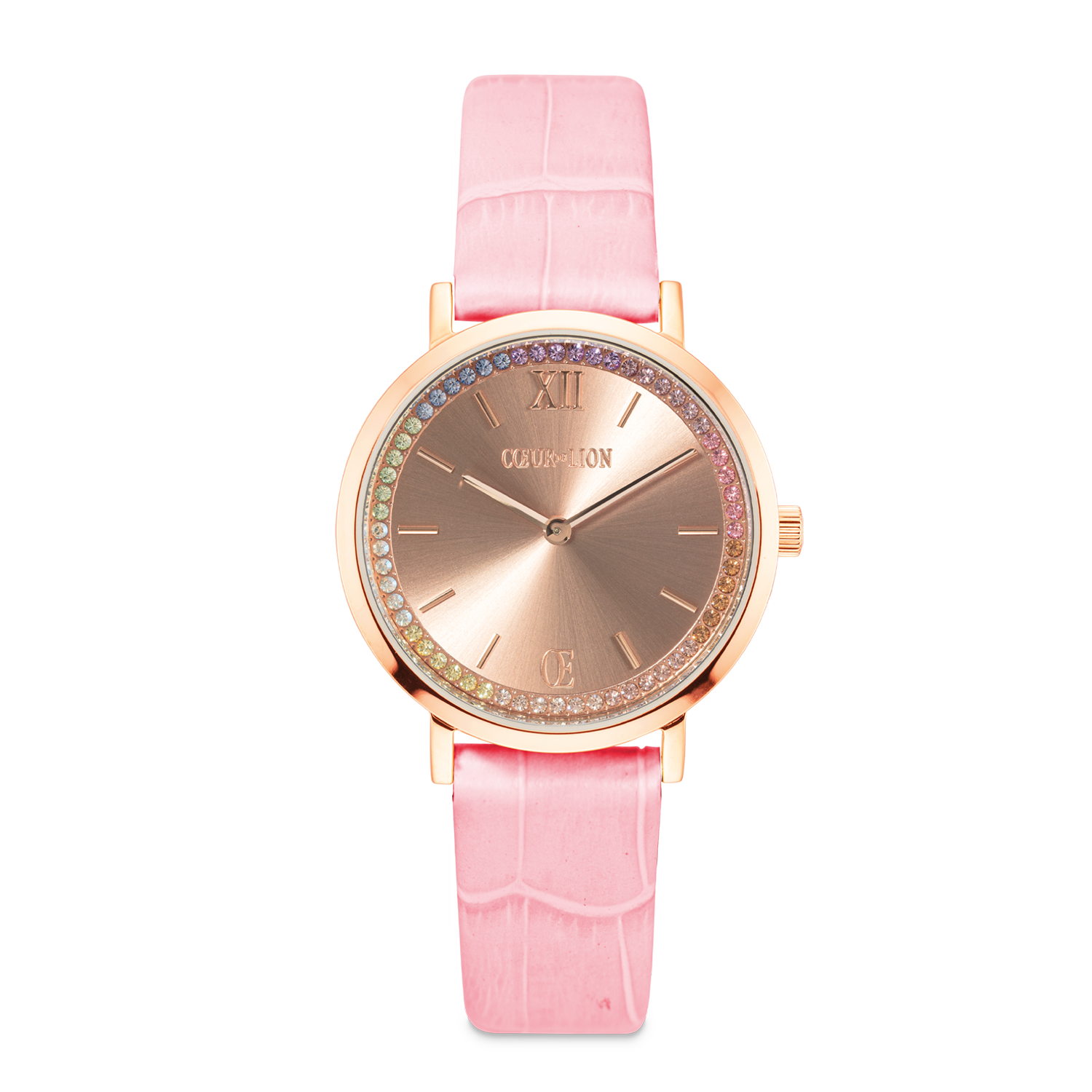 coeur-de-lion-sparkling-watch-rund-pastel-lovers-ros-gold-leder-rosa-34-mm image 1