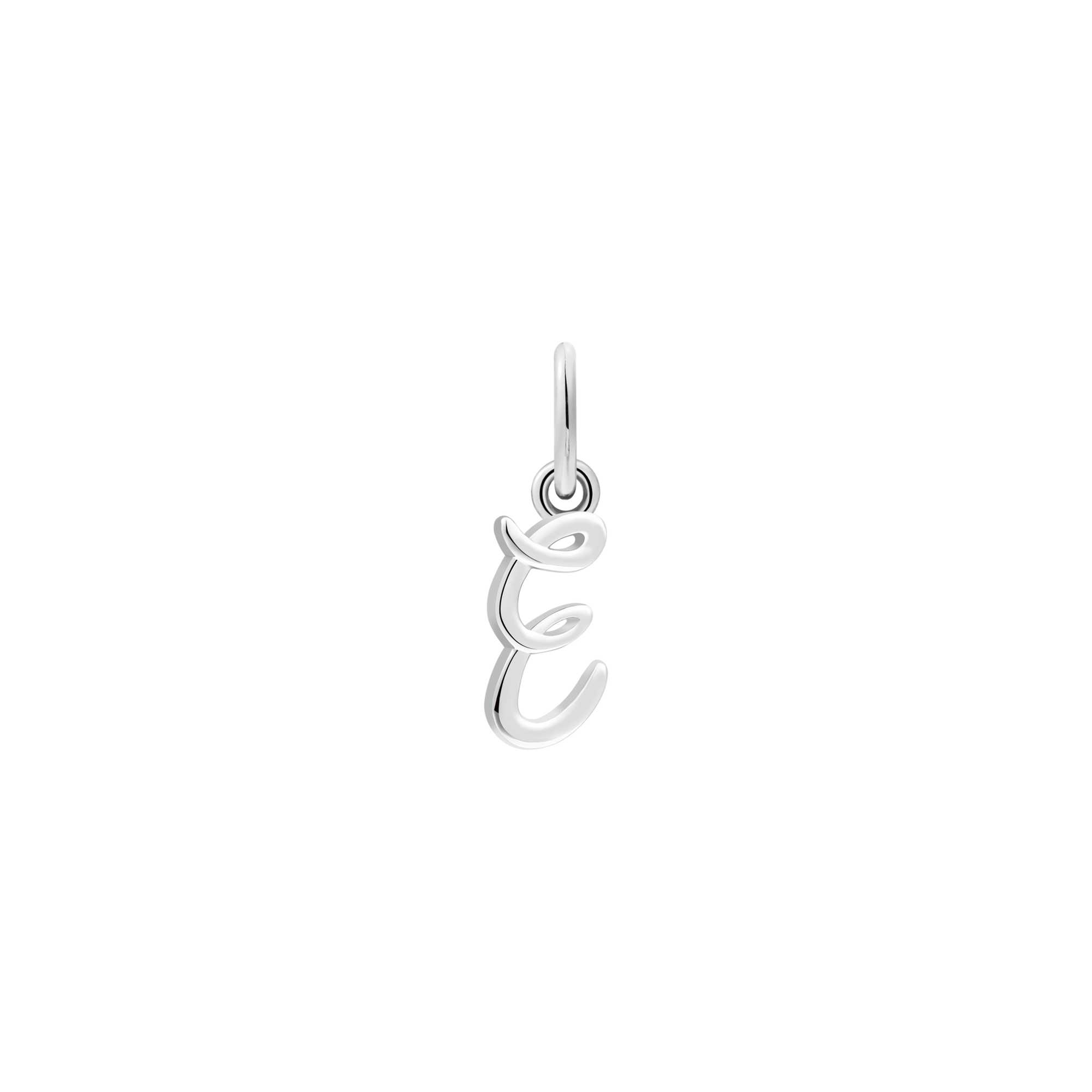 xenox-letter-italic-charm-e-925-sterlingsilber-rhodiniert image 1