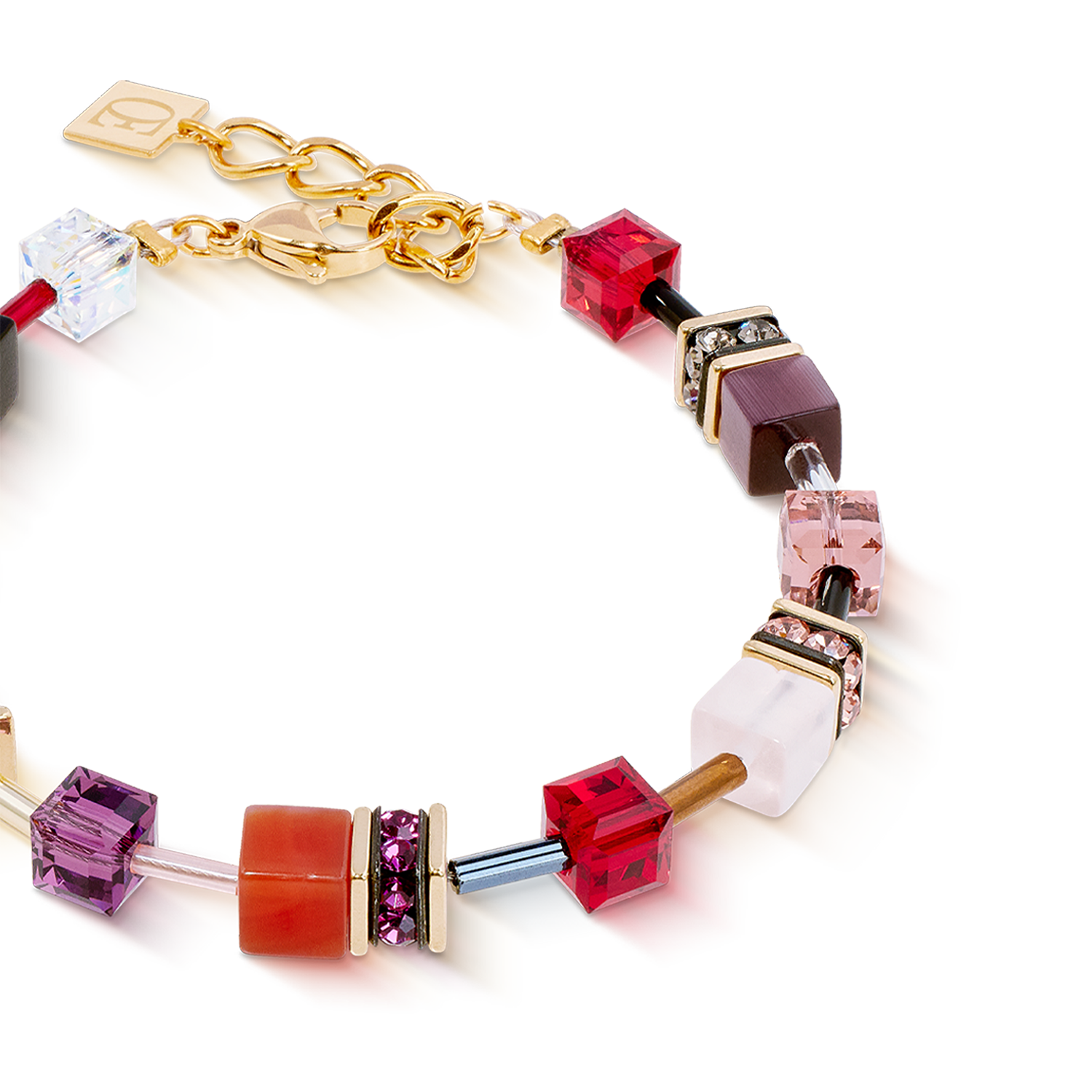 coeur-de-lion-geocube-iconic-precious-armband-festive-rot-gold image 2