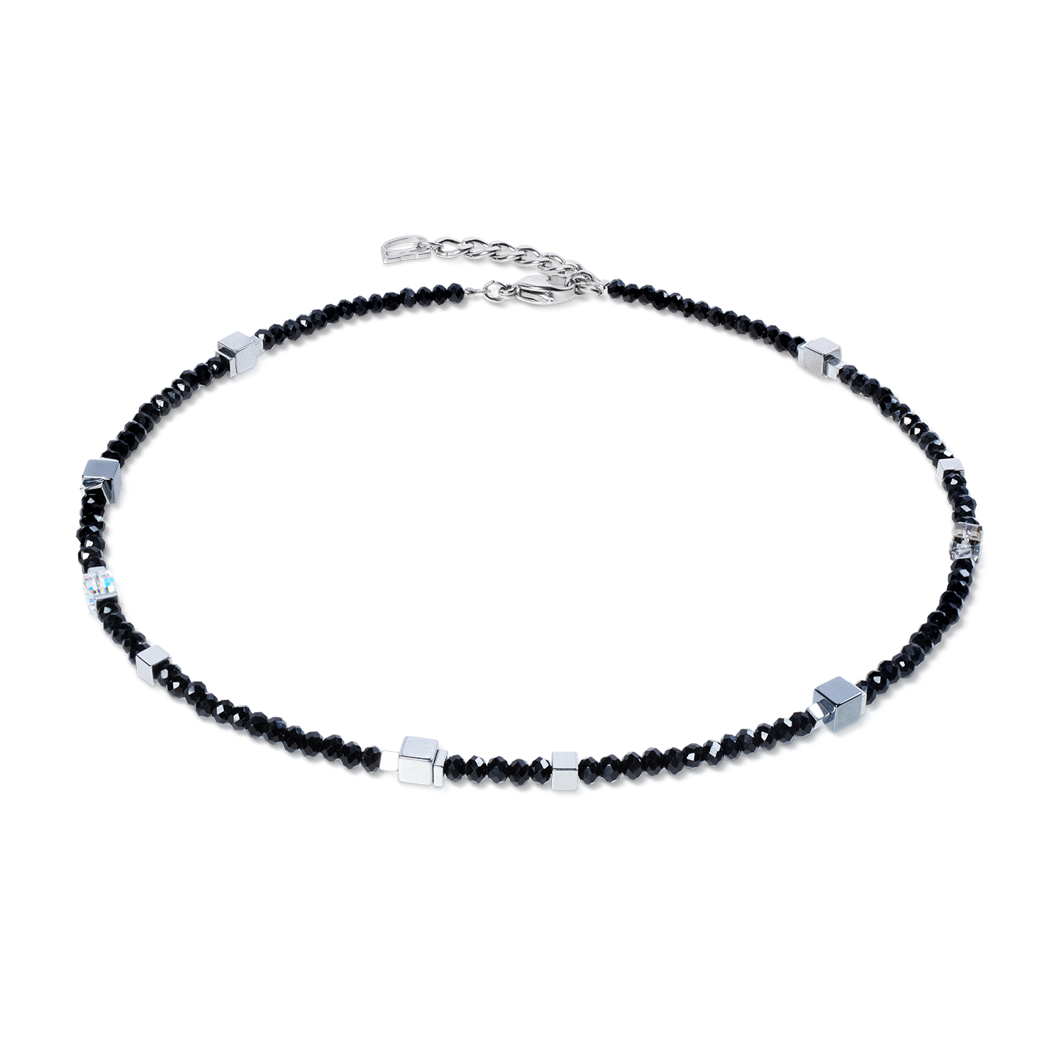 coeur-de-lion-joyful-colours-flex-armband-silber-schwarz-doppel-wicklung image 4