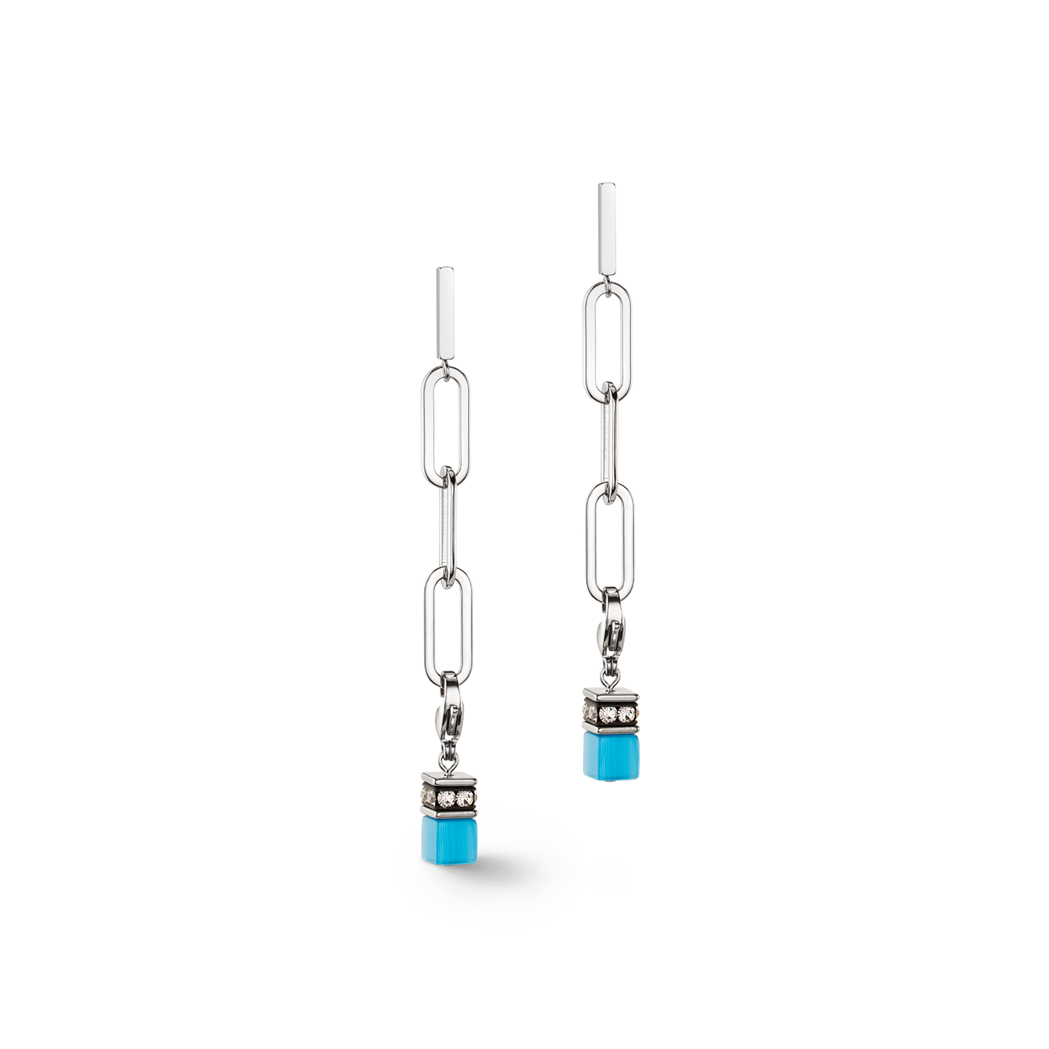 coeur-de-lion-ohrringe-happy-iconic-cube-charms-silber-pastell image 1