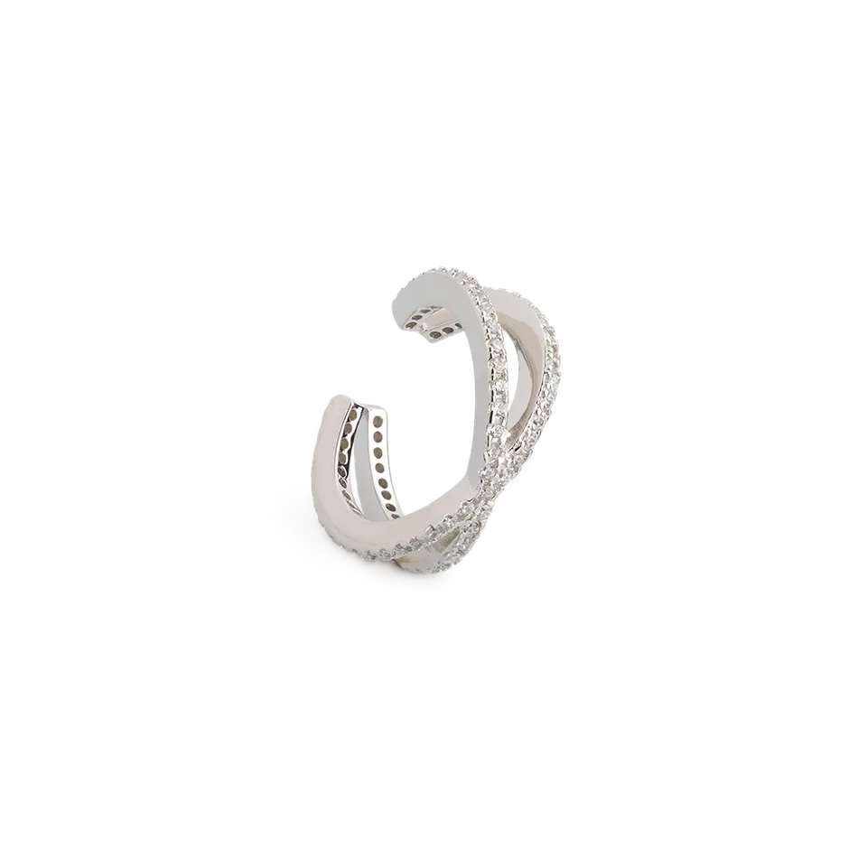 xenox-ear-cuff-925-sterlingsilber-rhodiniert-mit-zirkonia-xs4214 image 1