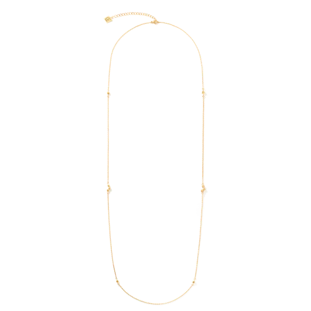 coeur-de-lion-geocube-dancing-small-chain-long-halskette-gold-edelstahl image 1