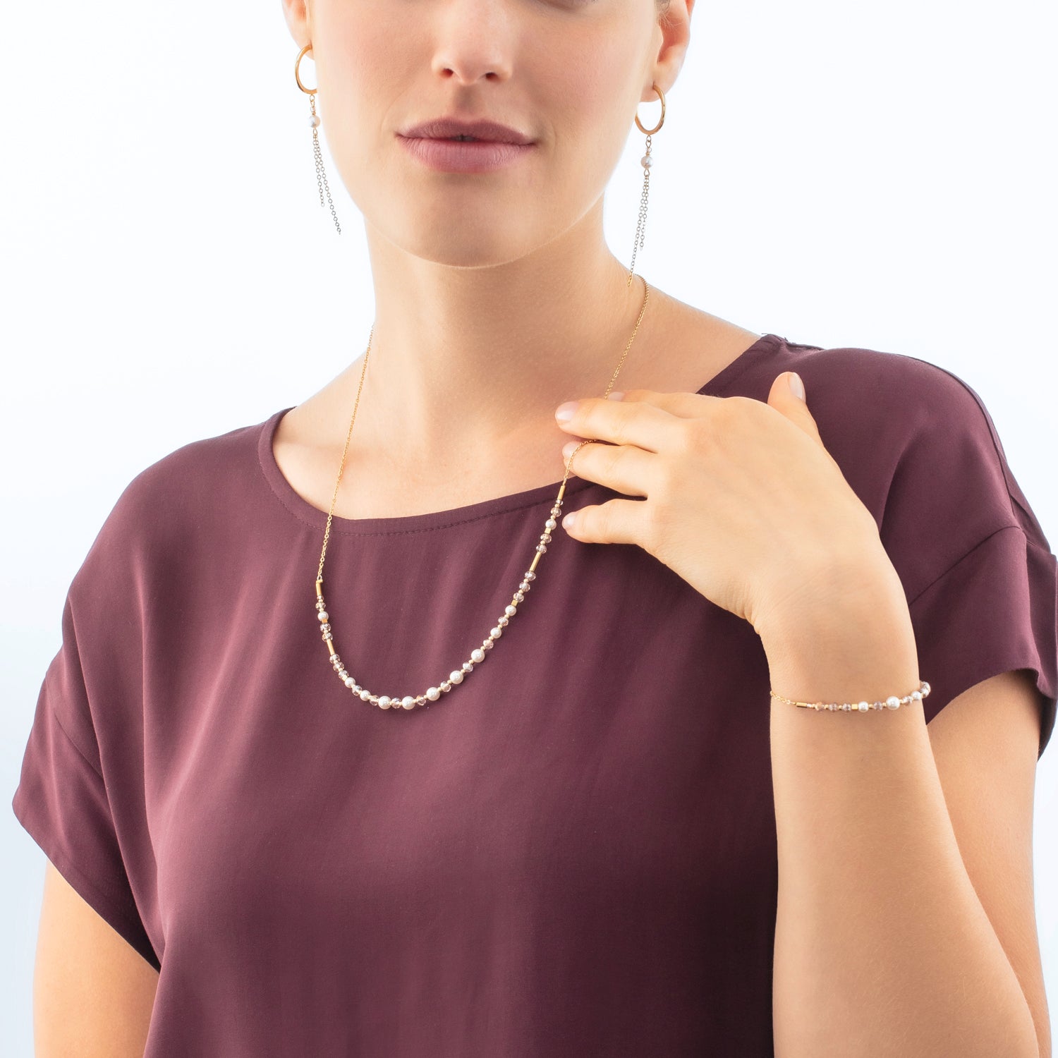 coeur-de-lion-princess-pearls-chain-creolen-gold-wei image 4
