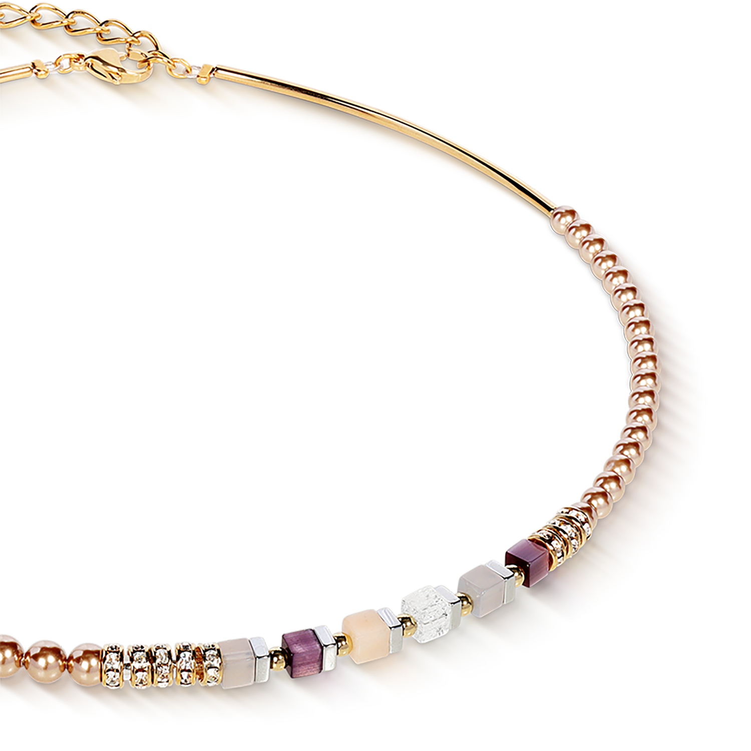coeur-de-lion-iconic-precious-fusion-offset-halskette-champagne-blush image 2