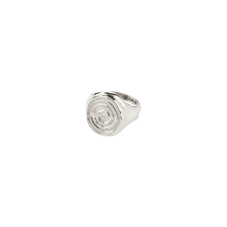 pilgrim-air-ring-versilbert-siegelring-spiral-design image 1