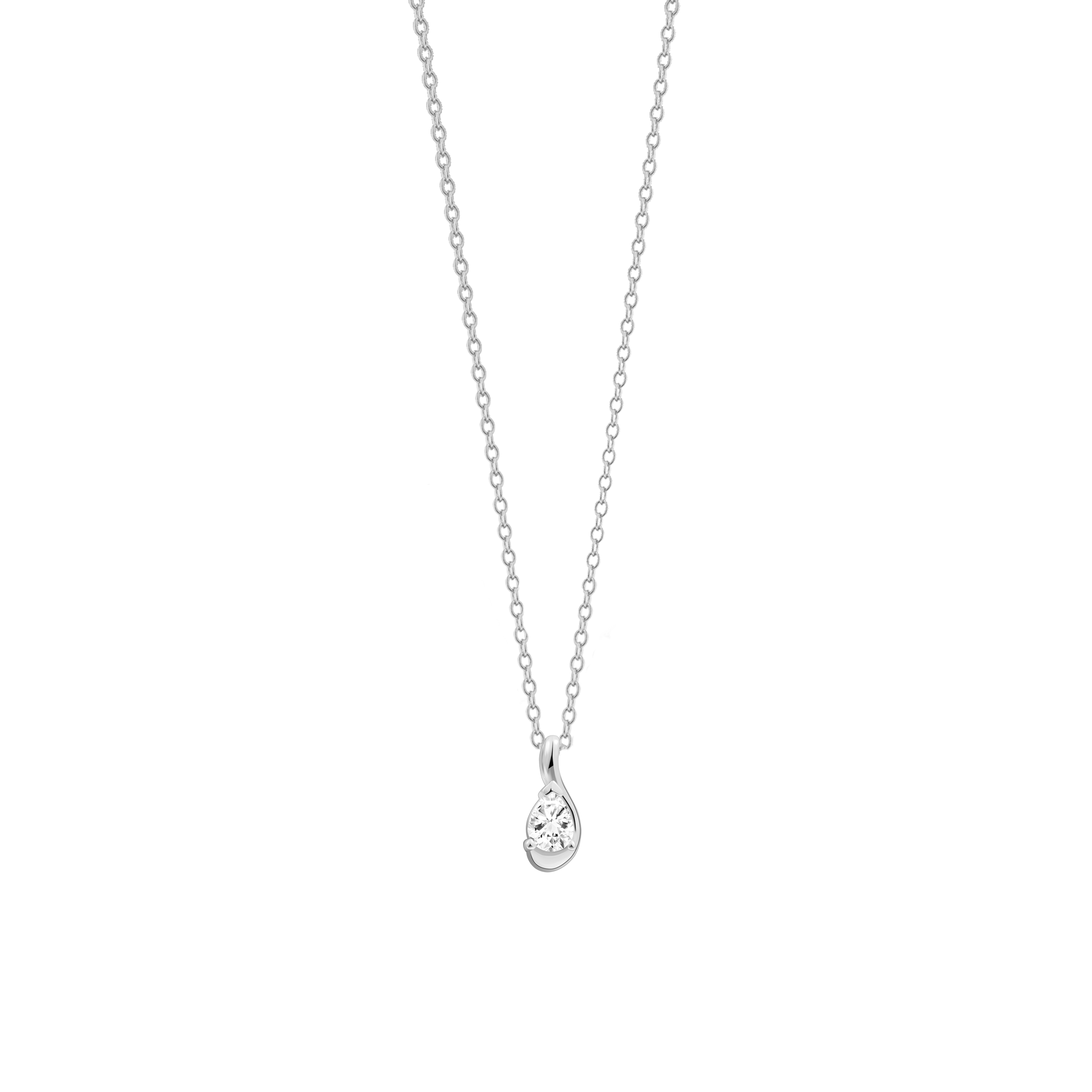 xenox-halo-halskette-925-sterlingsilber-rhodiniert-mit-zirkonia-tropfen image 1