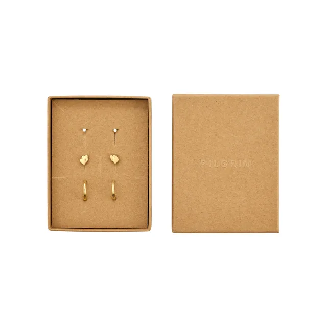 pilgrim-halo-geschenkset-3-in-1-ohrringe-vergoldet image 1