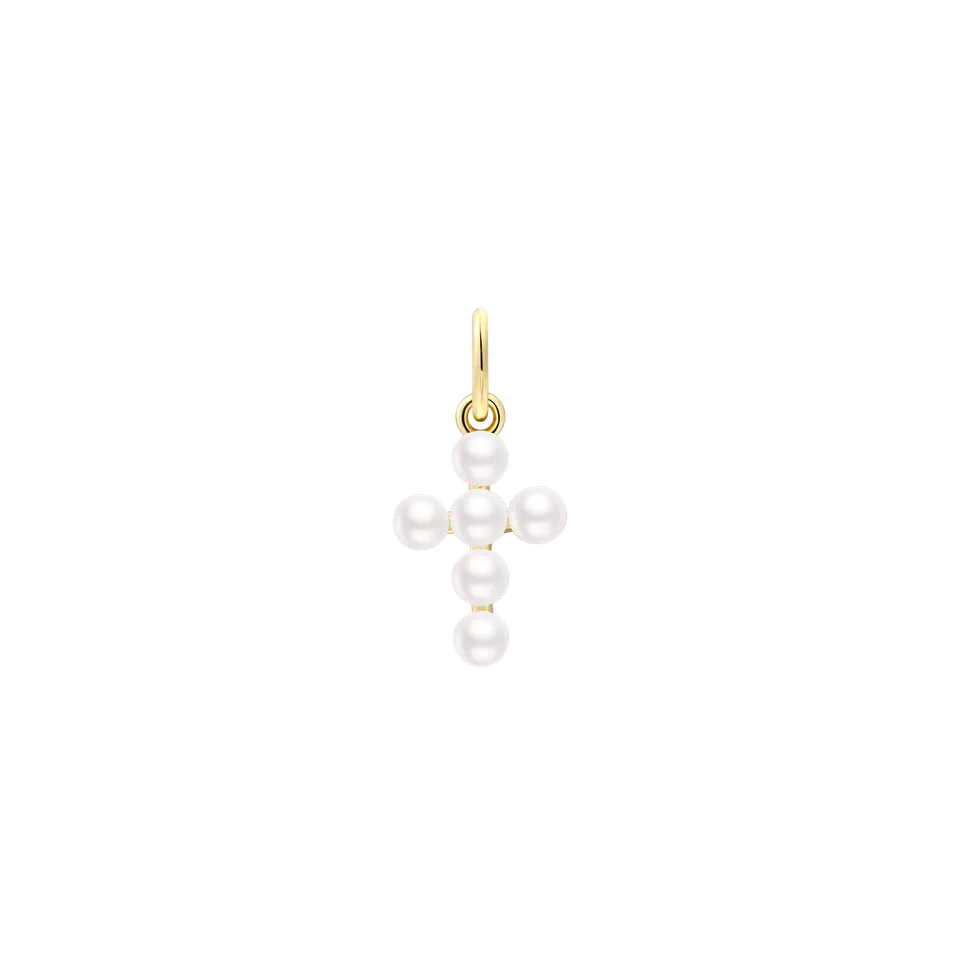 xenox-kreuz-charm-925-sterlingsilber-18k-vergoldung image 1