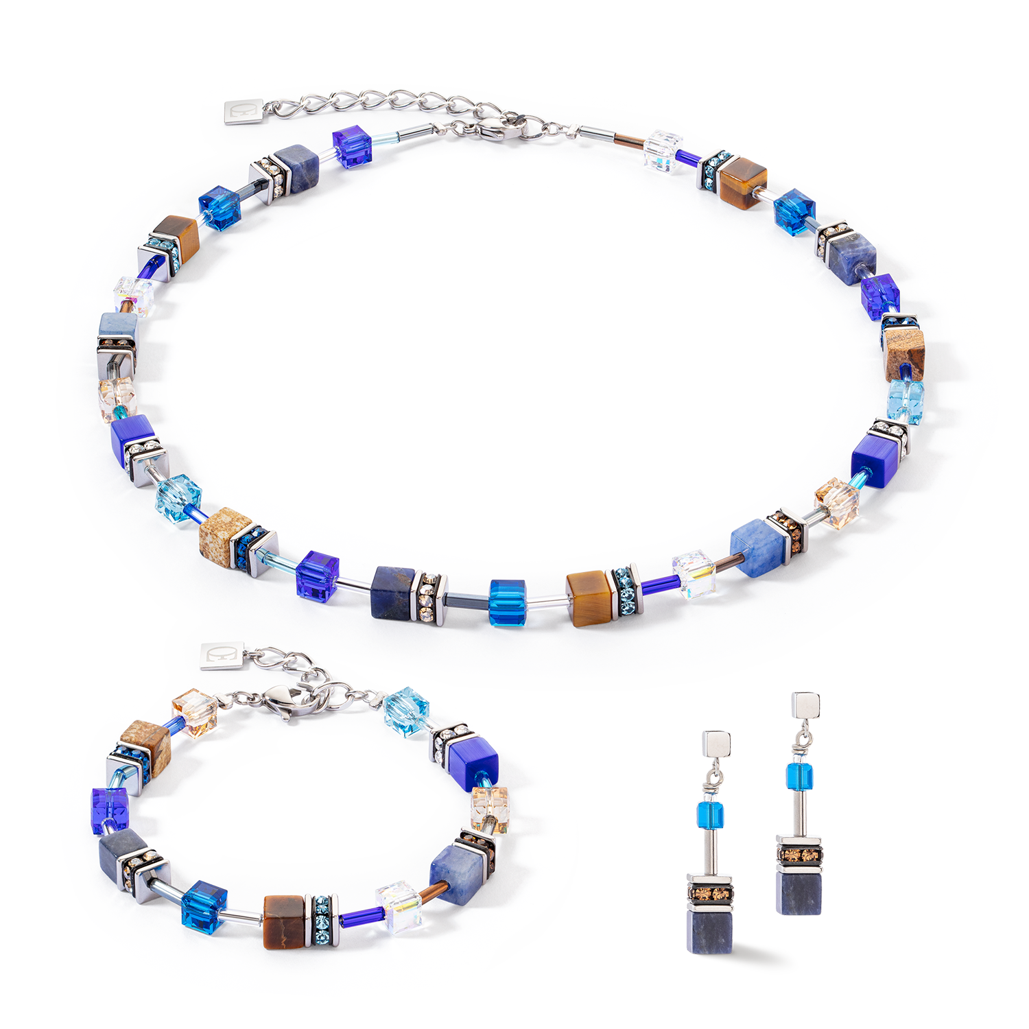 coeur-de-lion-geocube-iconic-precious-armband-blau-braun image 3