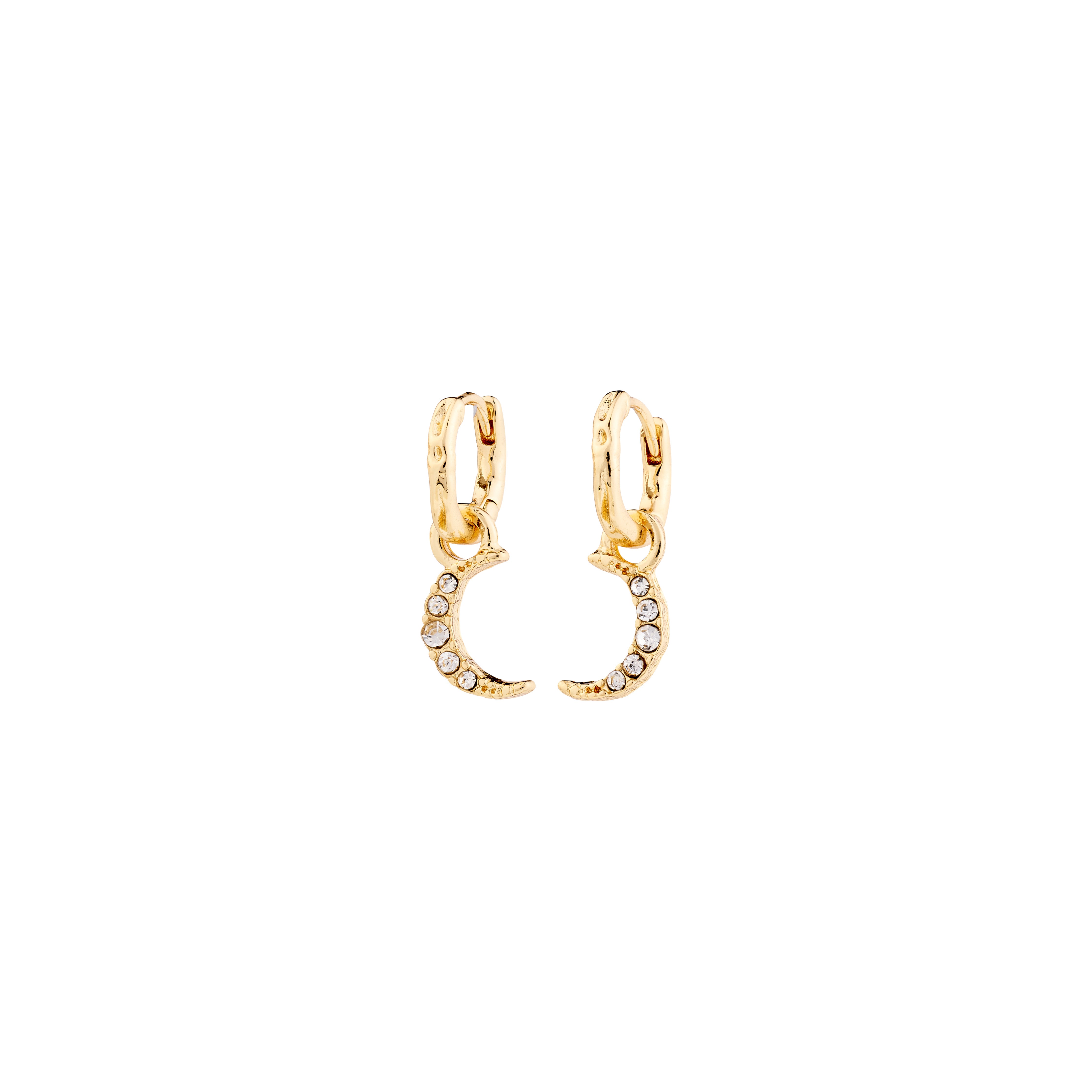 pilgrim-evgenia-creolen-goldplattiert-huggie-hoops-mit-mondanh-nger image 1