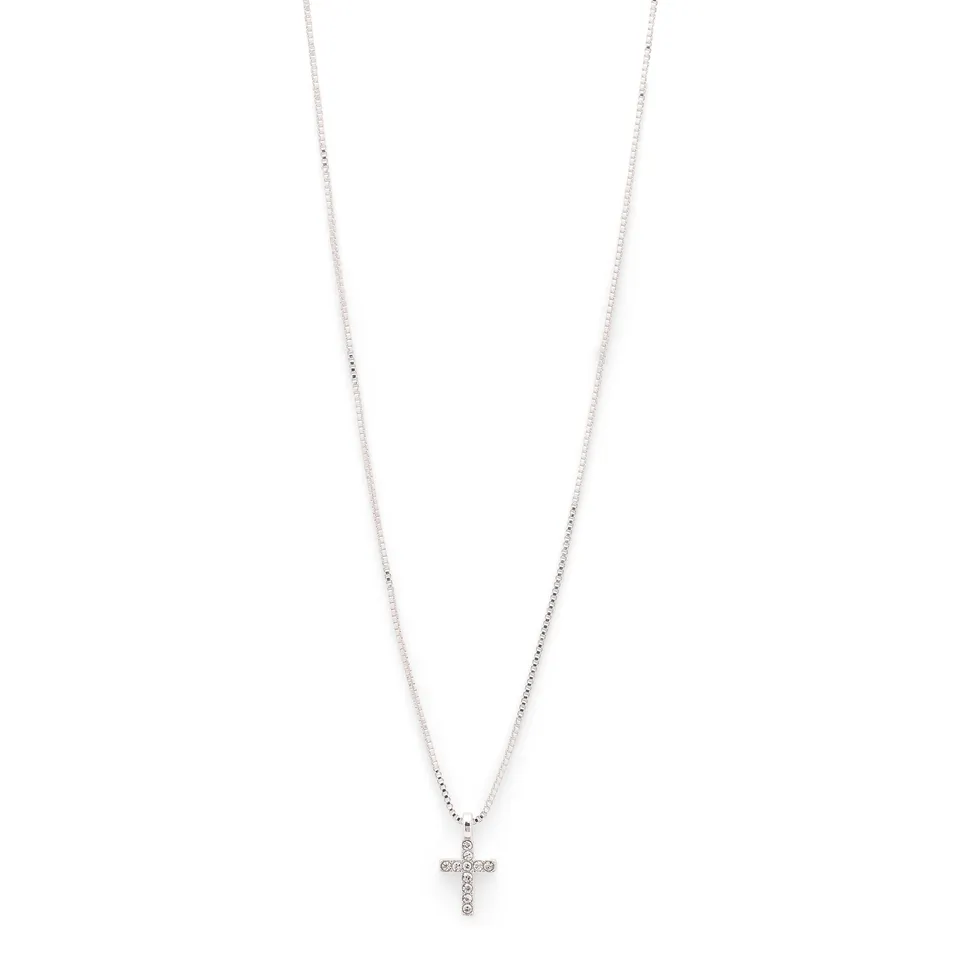 pilgrim-clara-kreuz-kette-kristall-silberplattiert image 1