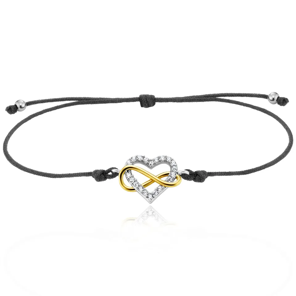 julie-julsen-infinity-heart-armband-silber-mit-herz-infinity-und-20-wei-e-zirkon image 1