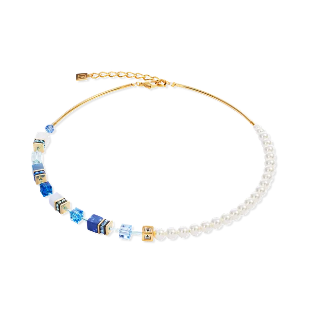 coeur-de-lion-geocube-precious-fusion-pearls-halskette-blau image 1