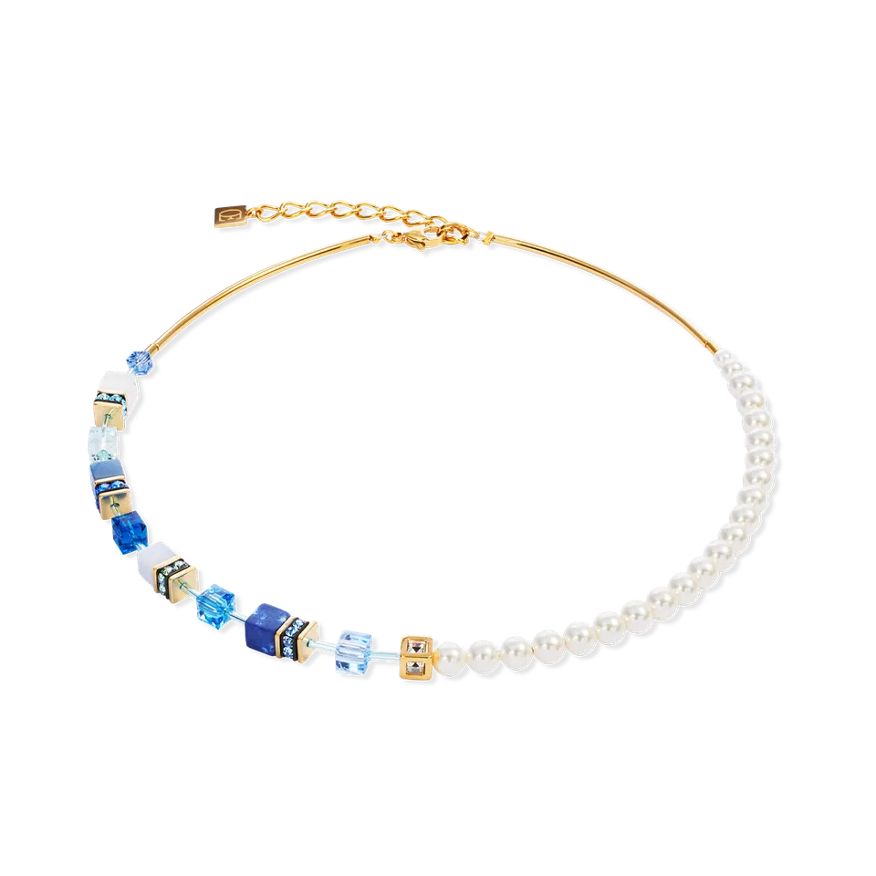 coeur-de-lion-geocube-precious-fusion-pearls-halskette-blau image 1