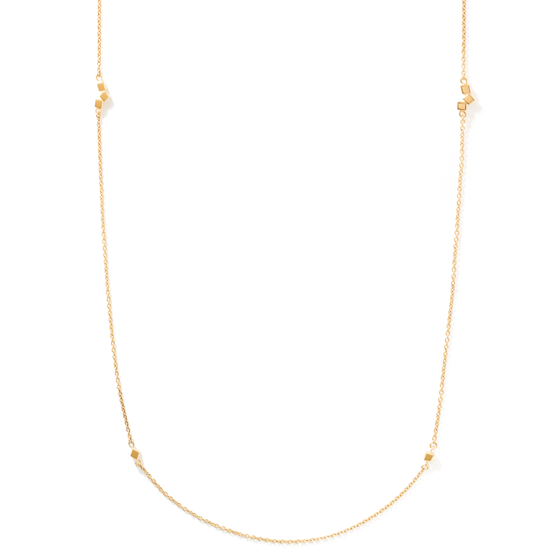 coeur-de-lion-geocube-dancing-small-chain-long-halskette-gold-edelstahl image 2