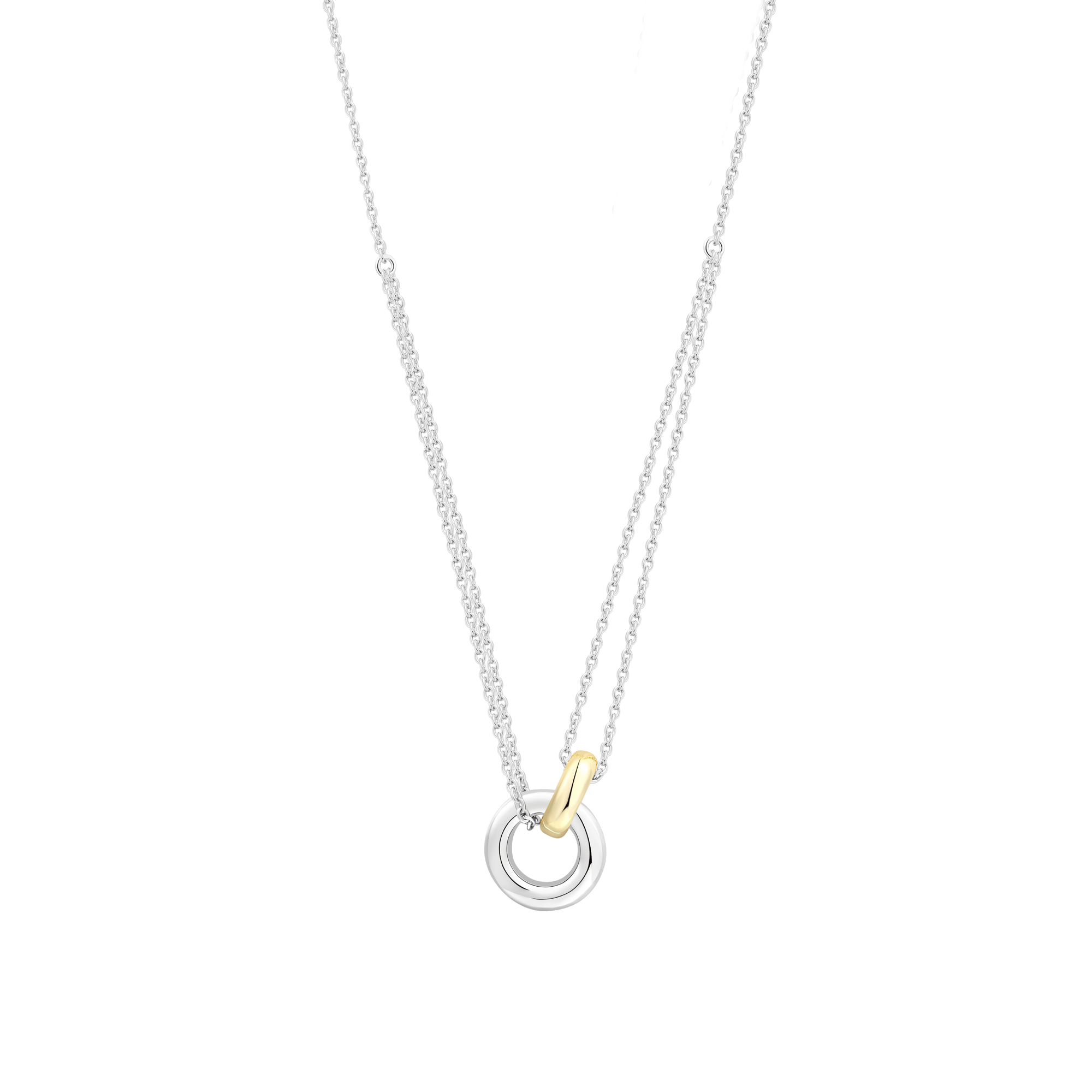 xenox-double-twist-halskette-925-sterlingsilber-bicolor image 1