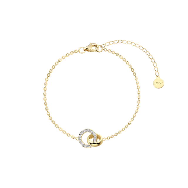xenox-harmony-armband-925-sterlingsilber-18k-vergoldet-verstellbar image 1