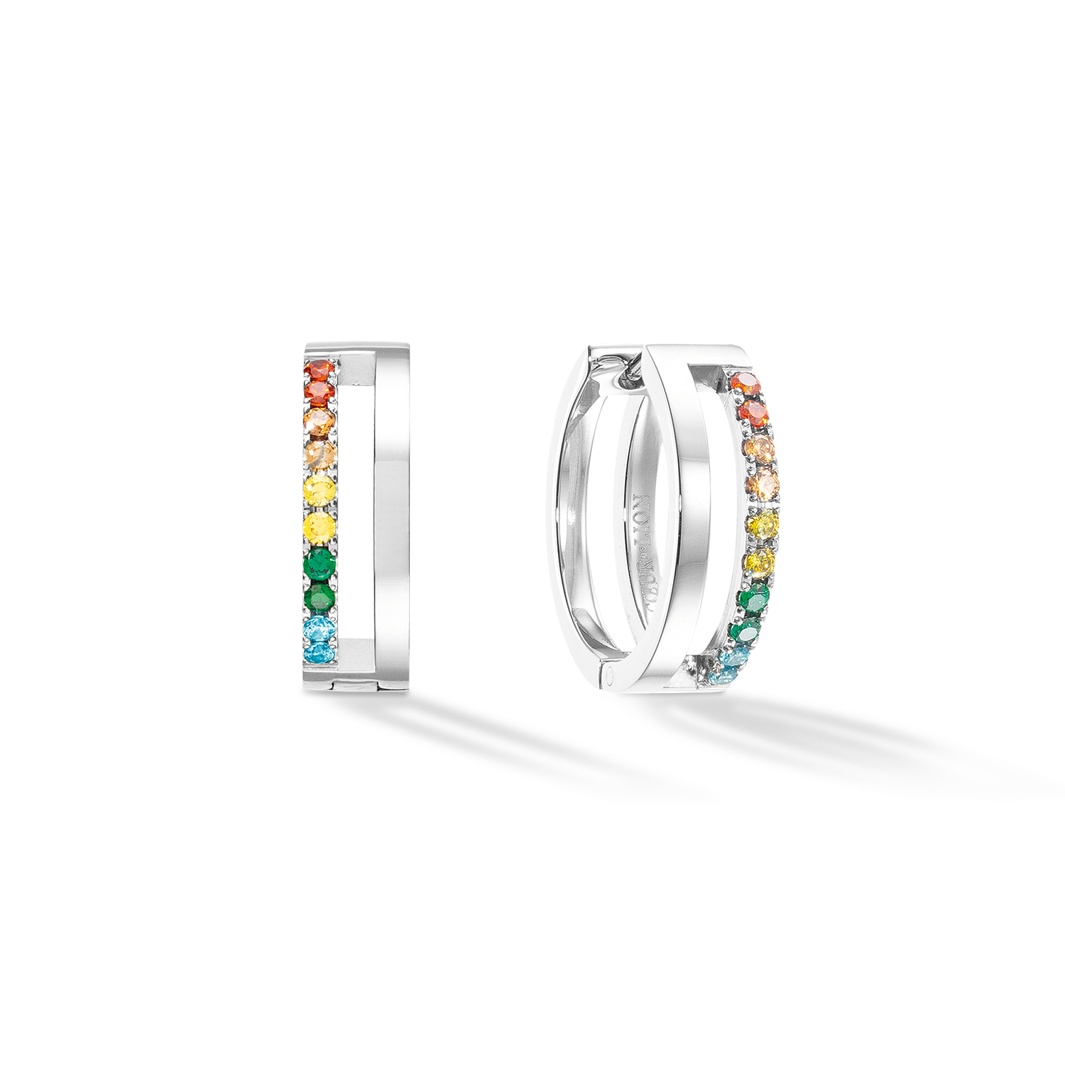 coeur-de-lion-eternal-unity-creolen-silber-multicolor image 1