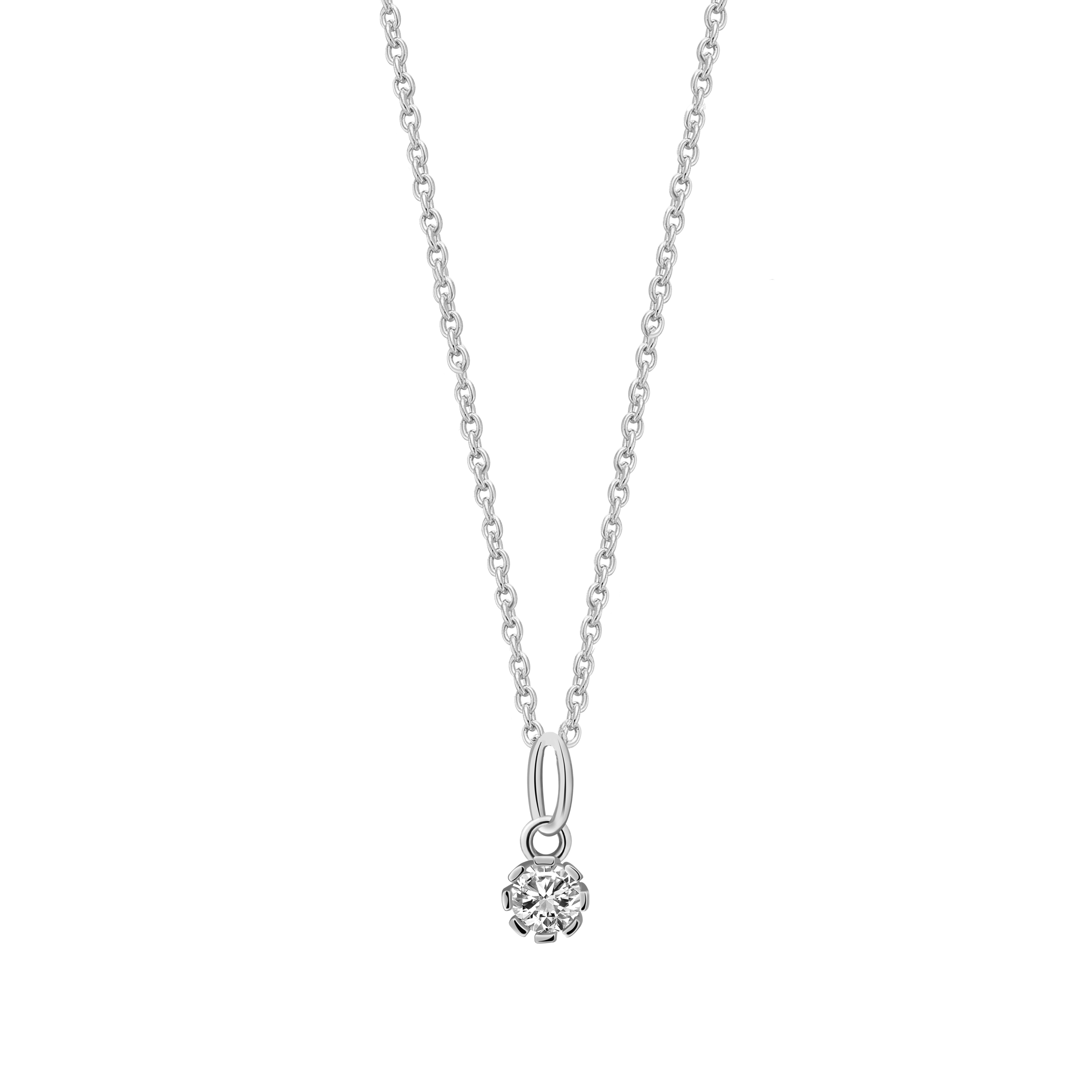 xenox-pure-essentials-halskette-925-sterlingsilber-rhodiniert-zirkonia image 1