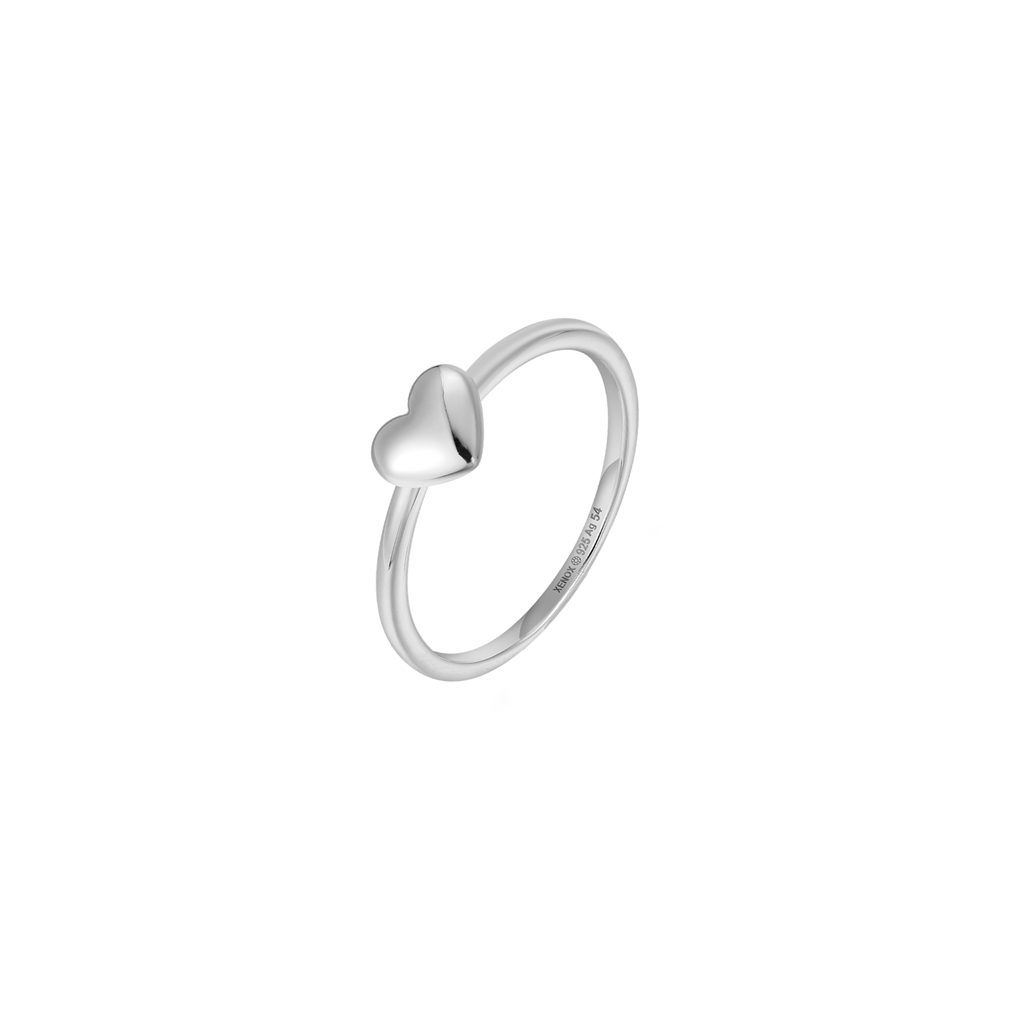 xenox-heart-ring-925-sterlingsilber-rhodiniert image 1