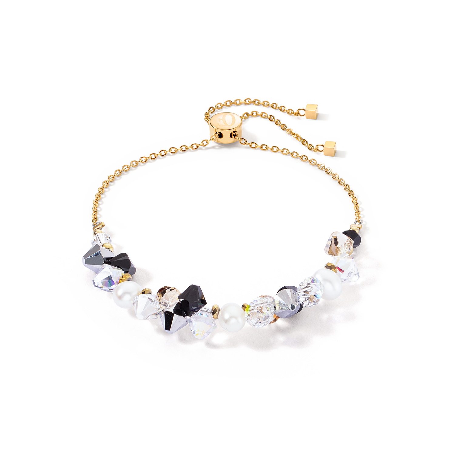 coeur-de-lion-armband-dancing-crystals-pearls-silber-schwarz-s-wasserperle image 1